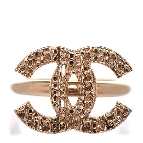 chanel cc logo ring replica|chanel stackable ringworm.